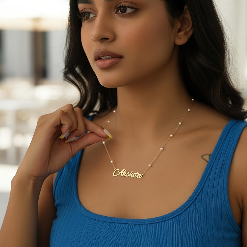 Women's Custom Golden Creative Special Name Necklace